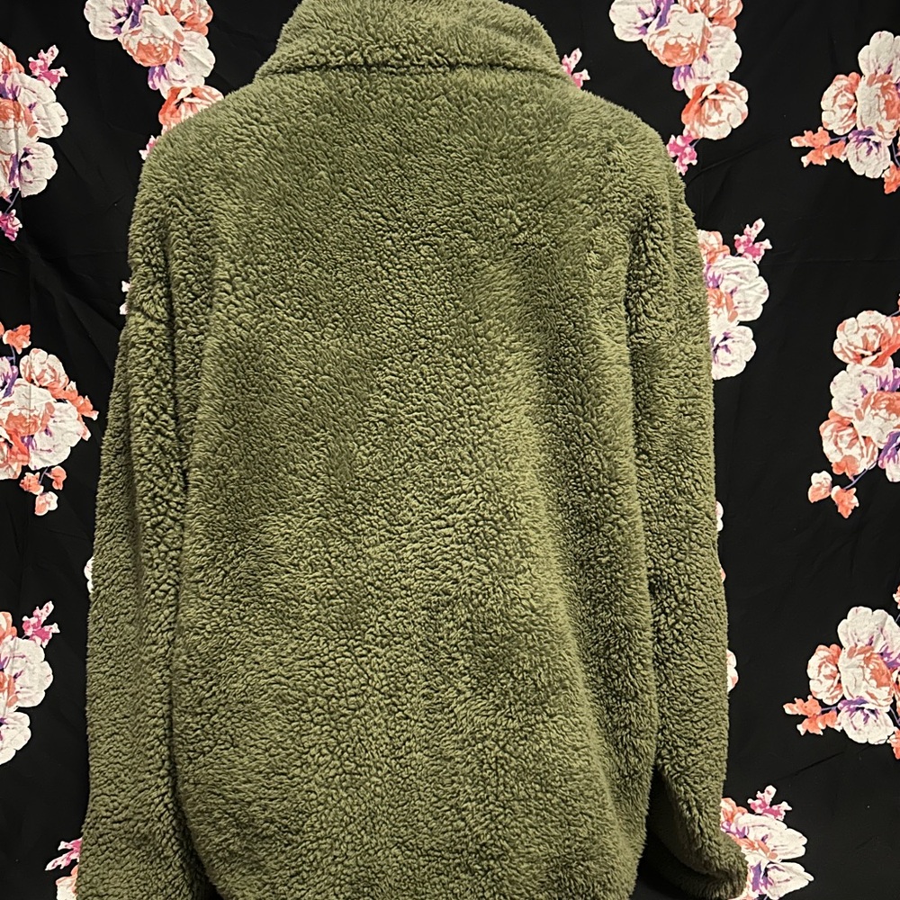 PINK Victoria's Secret Forest Green Teddy Jacket - Picture 2 of 2